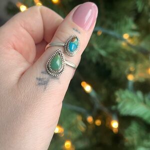 Siterling silver and turquoise wrap Ring